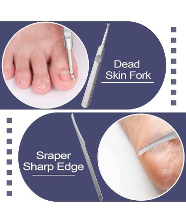 Ingrown Toenail Removal Kit - 10PCS Surgical Steel Nail Tools Set for Professional Pedicure Care - Includes File and Lifters - Manicure Solution - Buy Online on GoSupps.com