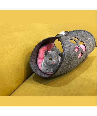 Cat Window Bed Hammock with Plush Cushion Pad - Durable Suction Cup Hanging Perch for Cats - Space Saving Resting Seat for Glass Door, Floor, Sofa - Gray, 26.4 X 9.8 Inches - Buy Online on GoSupps.com