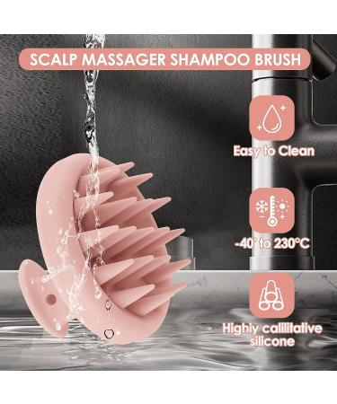 Soft Silicone Scalp Massager Shampoo Brush - Dandruff Removal and Hair Growth - Wet/Dry Hair Scrubber - Ideal for Thick Curly Hair - Nude Pink - Buy Online on GoSupps.com
