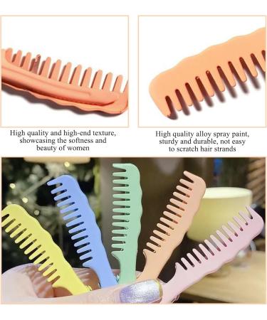 Hair Clips for Styling Creative small comb hair clip Hairdressing Hairpins Candy Colour Girls Simple Hair Clip Cute Children's bangs Clip(Yellow+Green+Blue+Pink+Orange) - Buy Online on GoSupps.com
