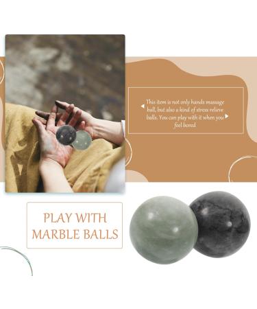 Dearma 4-Piece Solid Baoding Balls - Hand Massage & Exercise Balls for Muscle Health - Marble Green Chinese Therapy Balls - Buy Online on GoSupps.com