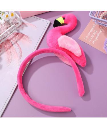 ABOOFAN Flamingo Headband Creative Plush Hawaii Flamingo Headdress Tropical Party Hair Hoop Hat Flamingo Costume Hair Accessories for Girls Women - Buy Online on GoSupps.com