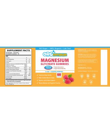 Magnesium Gummies - 180 Ct | Magnesium Glycinate Supplements