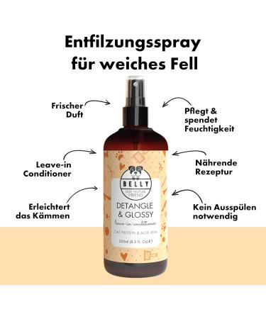 Cozy & Soft Dog Fur Spray - 250ml Aloe Vera De-Filter Spray for All Breeds - Belly Depreciation & Oat Protein Care - Buy Online on GoSupps.com