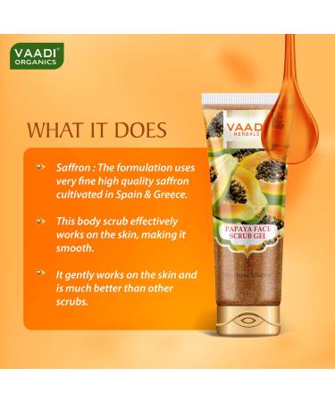 Papaya Scrub Gel with Honey and Saffron 110g x 2 - Buy Online on GoSupps.com