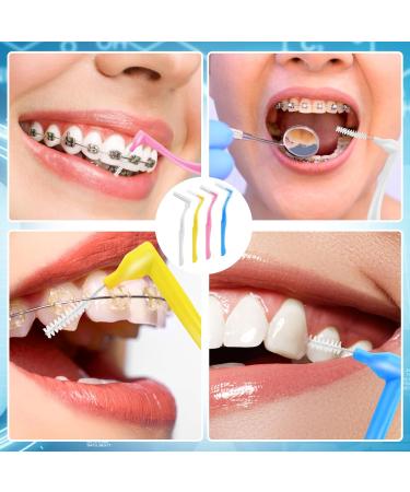 Interdental Brushes for Braces - 20 Pack of Angle-Alternative Flossing Toothbrushes for Oral Dental Care - Buy Online on GoSupps.com