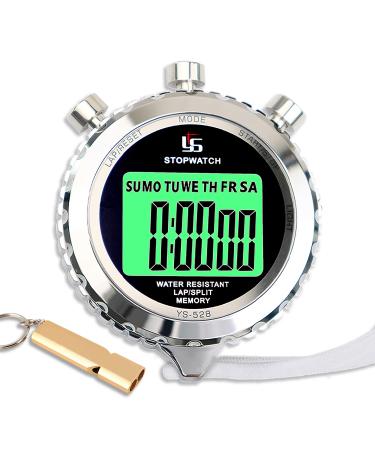 Stopwatch with whistle stopwatch sport digital 2 memory with light function and mute function for swimmer rally - Buy Online on GoSupps.com