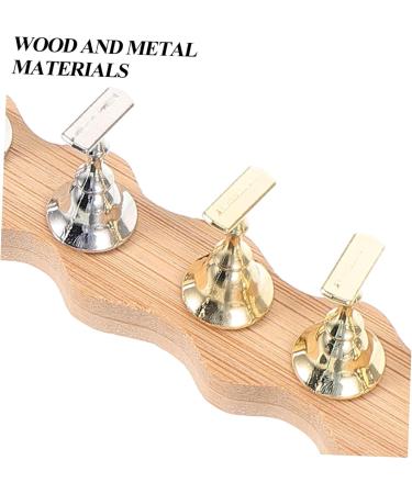 Ipetboom 1 Set Nail Art Base Metal Display Stand Nail Holder for Painting Nails Nail Racks for Nail Art Fake Nail Holder False Nail Stand Fake Nails Nail Tools for Nail Art Log Easel Wooden - Buy Online on GoSupps.com