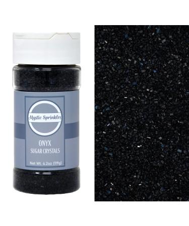 Mystic Sprinkles Sugar Crystals 4.2oz Bottle (Onyx- Black)