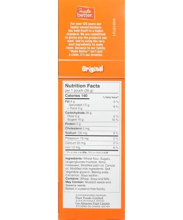 Bear Paws Minis Original Cookies - Bite-sized Soft Cookie Snack Packs School Snacks Made With Real Molasses Peanut Free 210g 6 Pouches - Buy Online on GoSupps.com