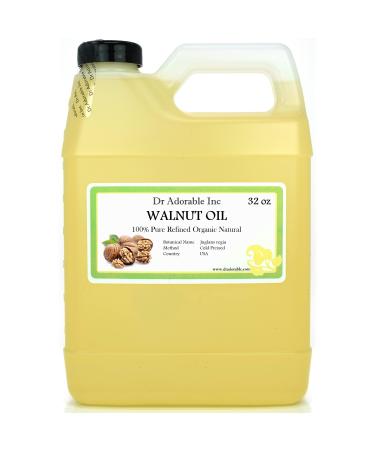 Dr Adorable - 32 oz - Walnut Oil - 100% Pure Natural Premium Organic Cold Pressed