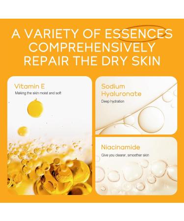 Vitamin C Travel Skincare Set | 4-Pack Face Routine Kit for Teenage Girls & Women | Cleanser Toner Face Cream Sunscreen SPF50 - Perfect Travel Essentials Gift Set - Buy Online on GoSupps.com