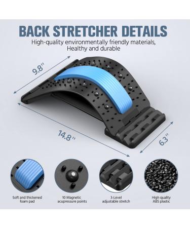 CNON Back Stretcher - Multi-Level Pain Relief Board for Herniated Disc, Sciatica, Scoliosis - Black - Buy Online on GoSupps.com