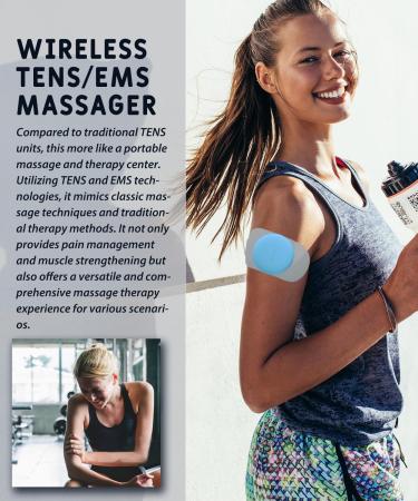 Wireless TENS Unit with APP - Dual Host Electronic Pulse Muscle Stimulator for Pain Relief & Relaxation - Remote Control Massager - Buy Online on GoSupps.com