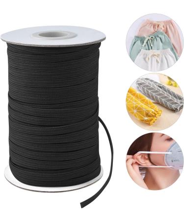 Coopay 80 Yards 1/4 Inch Elastic Cord Elastic Bands - 2 Rolls, Heavy Stretch Knit Elastic Rope for Sewing - Black - Buy Online on GoSupps.com