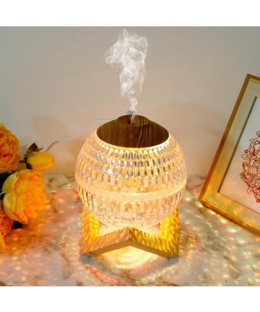 PTMTFYL Crystal Ball Humidifier Crystal Ball Oil Diffuser 350 ml Mini Mist Humidifier Quiet Night Light Humidifier with 7 Colour and 3 Light Modes Auto Power Off for Home Office