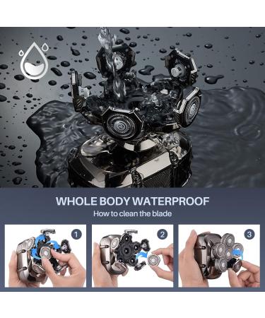 MOTLATA Head Shaver for Bald Men Electric Shavers Upgrade Rotary Shaver Best Close Shaver for Man Rechargeable Bald Mens Razor Multifunctional Electric Razors Wet & Dry Shaved Bald Shaver - Buy Online on GoSupps.com