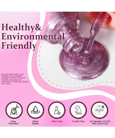 DouborQ Rose Gold Nail Polish Long-lasting Glossy Nail Art Varnish (14) Metal Rose Gold - Buy Online on GoSupps.com