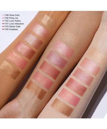 Oulac Rouge Powder Blush - Gentle Shimmer Highly Pigmented Vegan & Cruelty-Free - 1 Pack 4.8g Love Potion (F02) - Buy Online on GoSupps.com