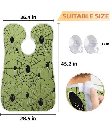 Beard Bib Apron - Halloween Spider Web Hair Catcher for Men | Perfect Gift for Dad Husband - Comes with 2 Suction Cups - Buy Online on GoSupps.com