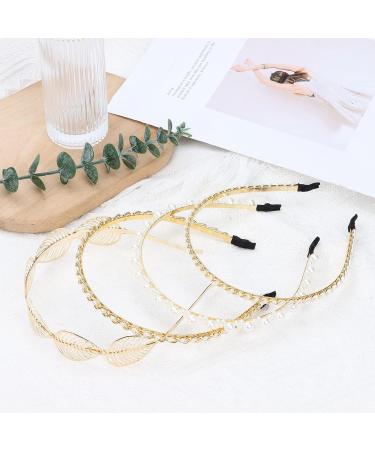 10 Pcs Rhinestone Wedding Headbands with Pearls - Bridal Tiara Hair Accessories for Bride & Bridesmaids - Buy Online on GoSupps.com