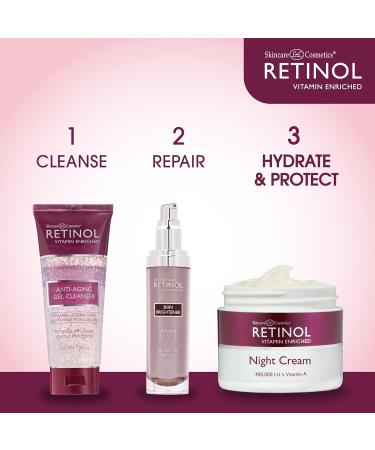 Retinol Night Cream - LdeL Cosmetics | Anti-Aging Vitamins A C & E | Reduce Fine Lines - 1.7 Oz - Buy Online on GoSupps.com