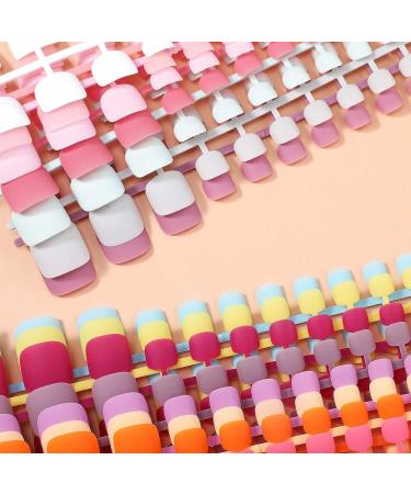 420 Matte Toenail False Toe Nail Tips - 15 Sets Fresh Color Full Cover Fake Nails - Buy Online on GoSupps.com