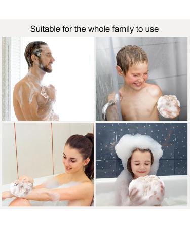 Fishent Loofah Bath Sponge 4 Pack - Soft Exfoliating Body Scrubber for Men & Women | Blue White Green Purple - Ideal for a Refreshing Shower Experience - Buy Online on GoSupps.com