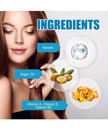 2pcs Hair Serum Capsules - Keratin & Argan Oil Styling Oil with Jojoba Avocado & Vitamins for Frizzy Dry & Damaged Hair - Buy Online on GoSupps.com