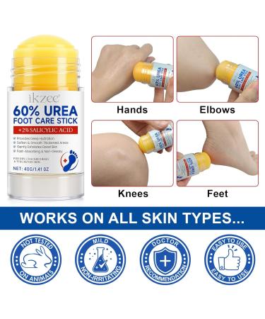  Datival Urea Cream 60% Moisturizing Repair Foot Cream Cream for Dry and Cracked Feet Foot Balm Stick Cracked Heel Repair Cream Moisturizes and Softens Dry Feet 2PCS - Buy Online on GoSupps.com