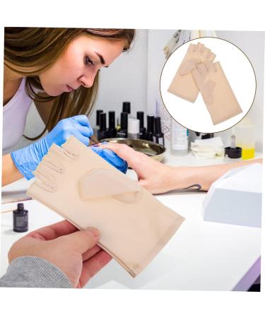 Beavorty 3 Pairs Nail Gloves Fingerless Gloves for Women Workout Nail Lamp Uv Fingerless Gloves for Driving Uv Gloves for Gel Manicures Nail Gel Nail Supplies Spandex Miss - Buy Online on GoSupps.com