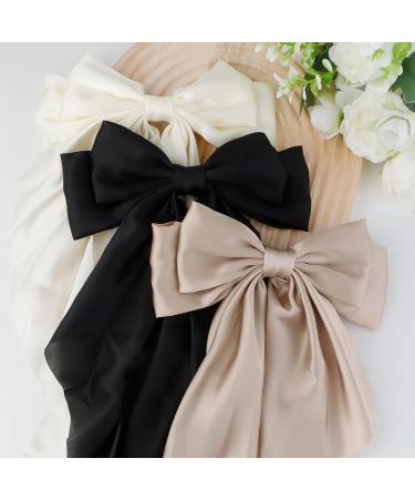 REYIN-CHHN Hair Bows for Women Silky Satin Hair Ribbon Hair Barrettes Clip Oversized Long Tail Hair Bows Cute Aesthetic Coquette Hair Accessories Preppy Teen Girl Gifts Trendy Stuff Things - Buy Online on GoSupps.com