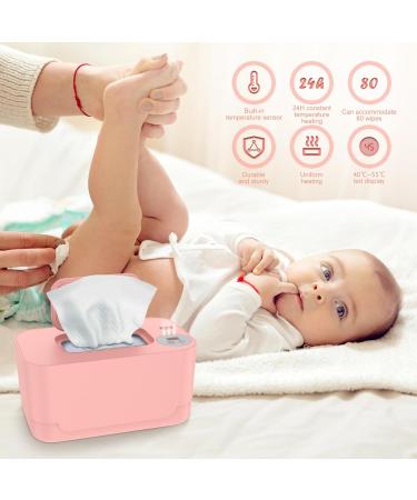 Adjustable Baby Wipe Warmer | USB Rechargeable | Prevent Dry Wipes | Pink - Buy Online on GoSupps.com