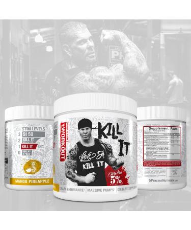 5% Nutrition Rich Piana Kill It Pre Workout Powder - Mango Pineapple - 30 Servings - Buy Online on GoSupps.com