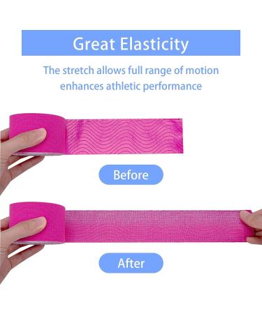 6 Rolls Kinesiology Tape  Breathable Cotton Sports Tape  Athletic Elastic Kneepad Muscle Pain Relief Knee Tape For Gym Running Football  Uncut Per Roll 16.4ft/5m-Skin  Pink  Blue  Black  Orange Yellow - Buy Online on GoSupps.com
