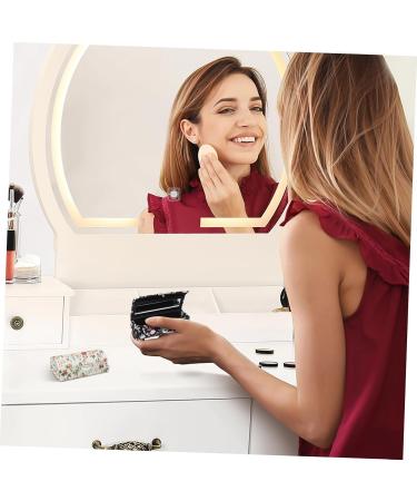 minkissy Lipstick Box with Floral Print Mirror Lipstick Organizers Lipstick Box for Women Lipstick Storage Retro Fabric Organizers - Buy Online on GoSupps.com