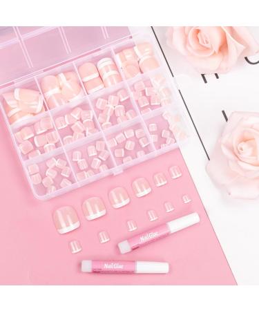 120pcs Kiiwah False Toe Nails Set with Glue - Full Cover Acrylic Toenails for Girls | Nail Salon, DIY Nail Art - 12 Sizes - Buy Online on GoSupps.com
