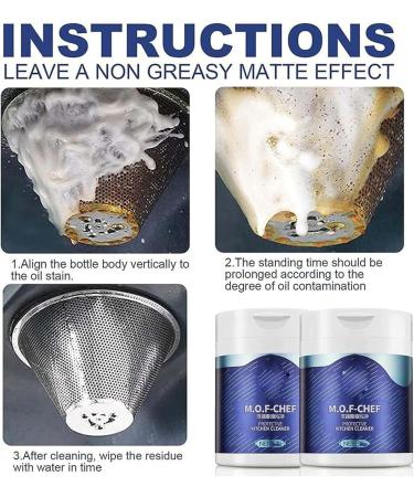 Mof Chef Cleaner Powder Mof Chef Protective Kitchen Cleaner Powder Super Strong Foaming Heavy Oil Stain Remover Heavy Oil Stain Powder Cleaner Mof Chef Powder Cleaner (1) - Buy Online on GoSupps.com