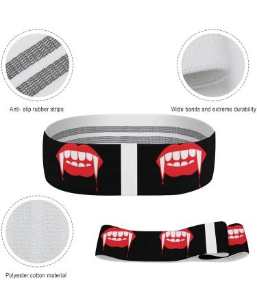 Shop Zombie Teeth Lips Yoga Workout Bands | Comfort Booty Resistance Straps for Physical Therapy & Fitness - Buy Online on GoSupps.com