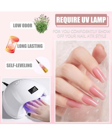 Nude Builder Gels Nail Kit 3 Colors Nail Extension Gel Kit for Nails 3Pcs*8g Nude Samlon Nude Light Nude UV/LED Building Strengthen Gel with Brush and 20Pcs Nail Forms for Nails Art - Buy Online on GoSupps.com
