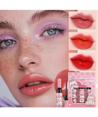  Duroecsain Lip Gloss for Women Lip Stain 3 Colors Waterproof Liquid Lipstick | Non Stick Cup Daily Makeup Long Lasting for Mother's Day Christmas - Buy Online on GoSupps.com