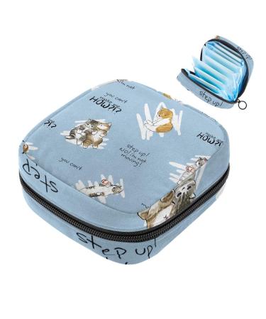 Beautiful cat women's napkins-storage bag portable periodic bag for women teenagers girls menstrual cup breastfeeding pillow holder
