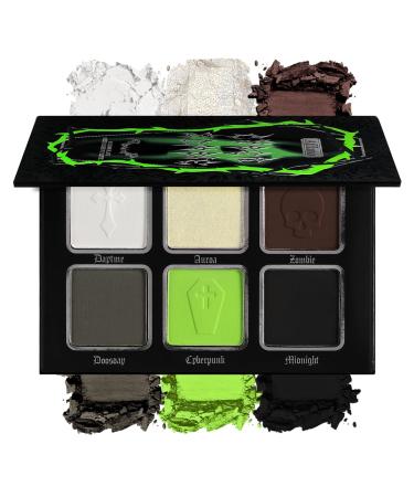 Afflano Smokey Green Eyeshadow Palette - Cyber Goth Makeup Highly Pigmented Long Lasting - Perfect for Girls & Women with Green Eyes - International Shipping Available - Buy Online on GoSupps.com