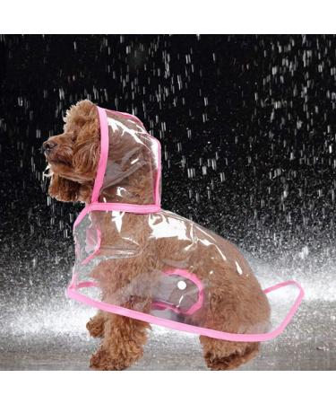 Harikaji XS Pink Pet Raincoat | Waterproof Transparent Puppy Rainwear for Small Dogs/Cats - Buy Online on GoSupps.com