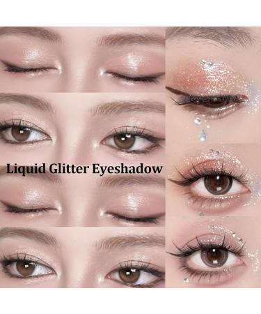 White Diamond Pearl Liquid Glitter Eyeshadow Stick - Long Lasting & Waterproof Sparkly Eye Makeup - Buy Online on GoSupps.com