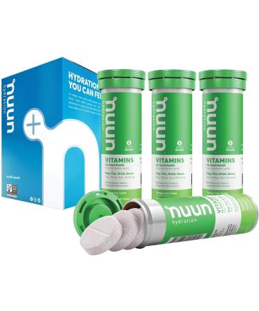 Nuun Vitamins: Vitamin + Electrolyte Drink Tablets Box of 4 Tubes (48 Servings) Tangerine Lime Enhanced Everyday Wellness - Buy Online on GoSupps.com
