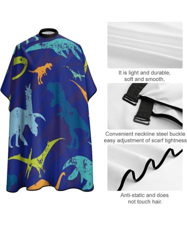 Retro Dinosaur Print Barber Cape - Adjustable Snap Hair Cutting Apron for Adults | International Shipping Available - Buy Online on GoSupps.com