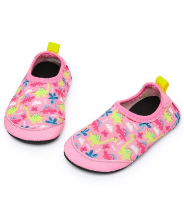 Yorgou baby beach shoes swimming shoes swimming shoes water shoes quick -drying aqua shoes slipproof barefoot barefoot shoe for children beach pool 21/22 EU dinosaur pink