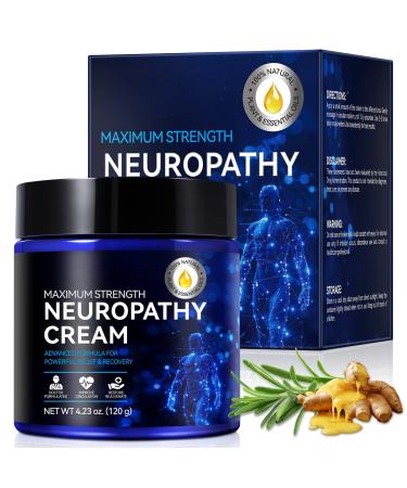 AIQIUSHA Nerve Relief Cream Maximum Strength Neuropathy Relief Cream Natural Ingredients Soothing Foot & Hand Cream for Nerve Discomfort Tingling & Burning Sensations Fast Absorbing for Men & Women