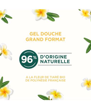 Natur Moi - Island Shower Gel - Hydrates and Nourishes - All Skin Types - Monoi Shower Gel - Organic Tiare Flower - 96% Natural Origin - Biodegradable Formula - 500ml - Made in France - Buy Online on GoSupps.com